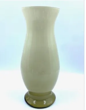 Chic Sleek Almondine Cased Glass Vase