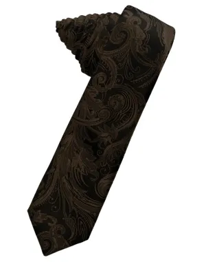 Chocolate Tapestry Skinny Necktie