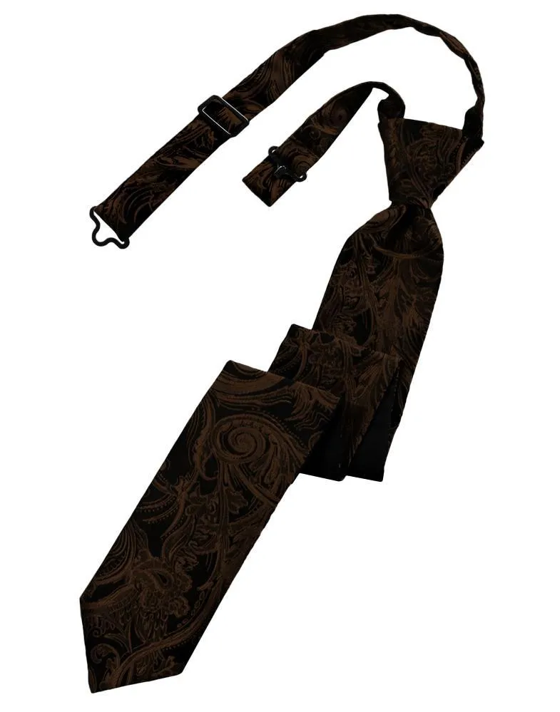 Chocolate Tapestry Skinny Necktie