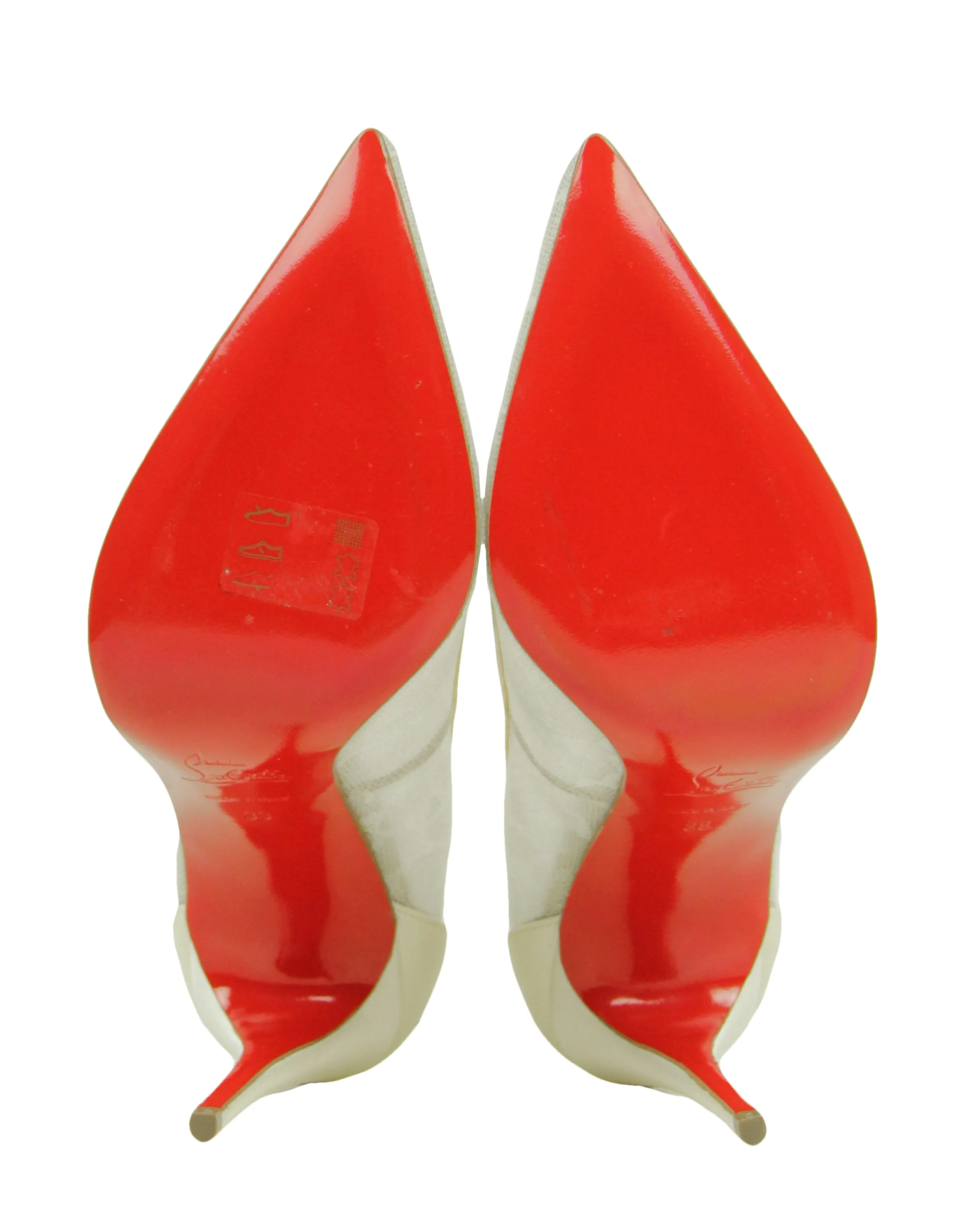 Christian Louboutin Lace/ Satin Point Toe Pumps sz 39.5