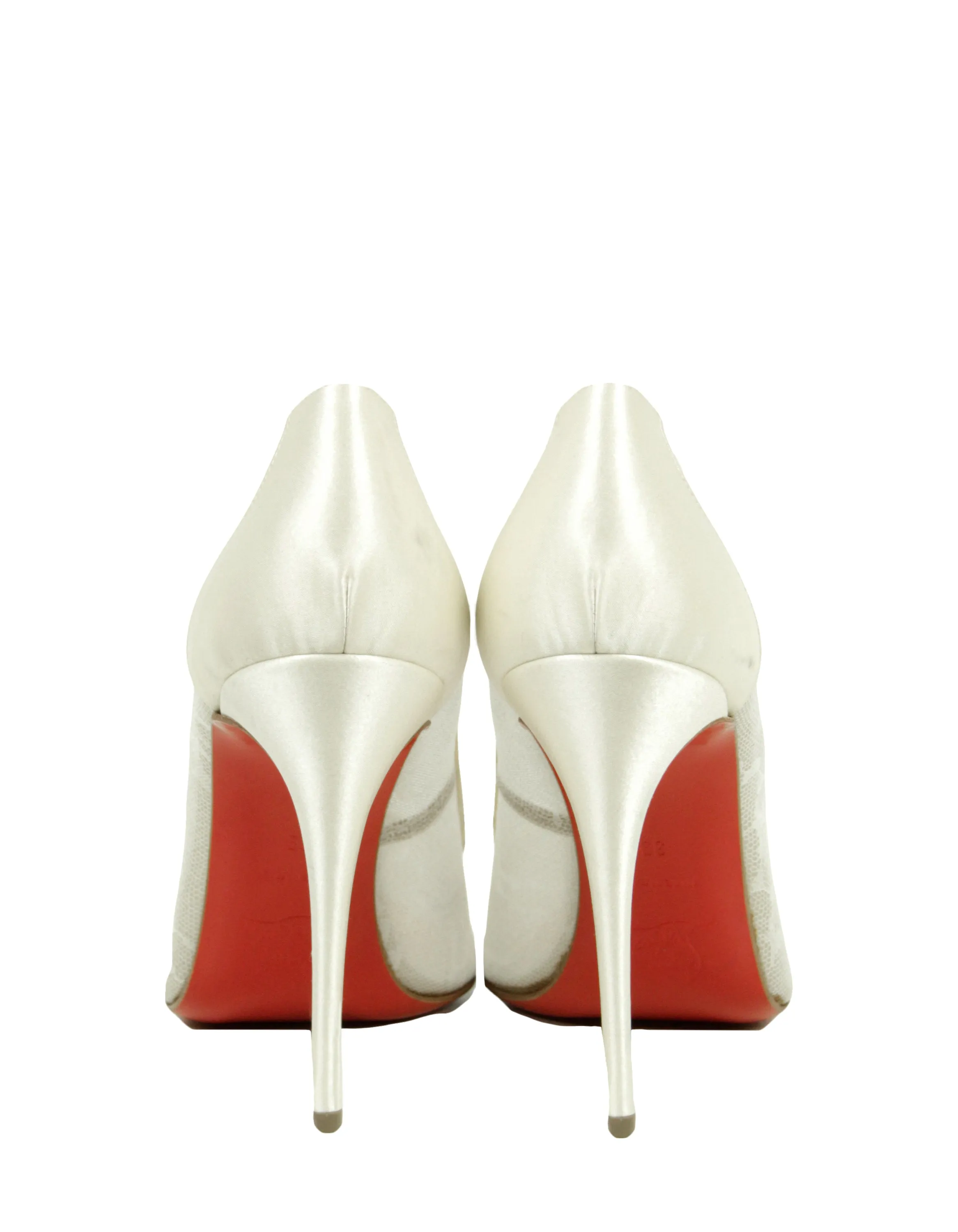 Christian Louboutin Lace/ Satin Point Toe Pumps sz 39.5