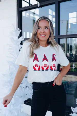 Christmas Gnomes Graphic Tee - Ivory