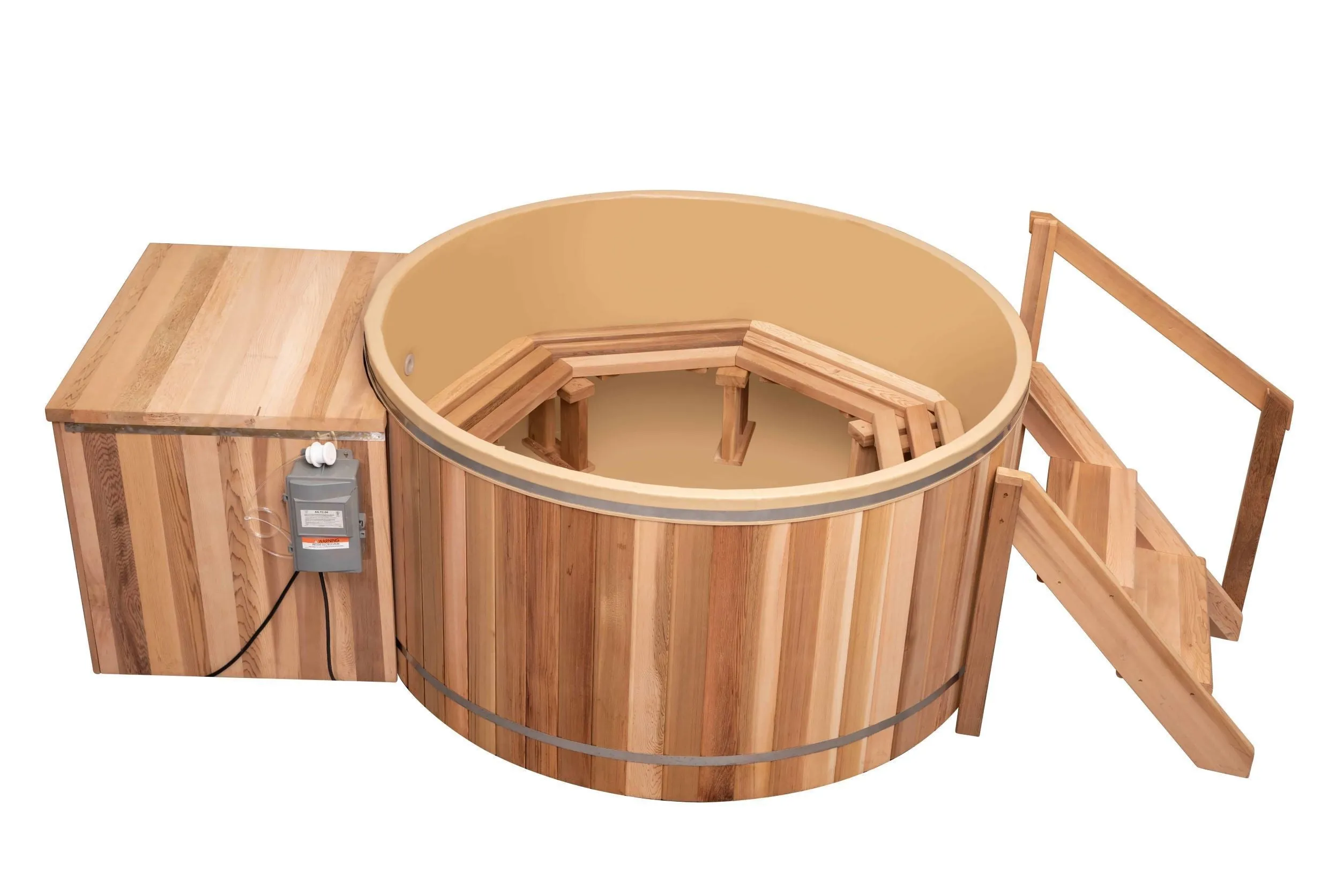 Classic Cedar Hot Tub - Electric  Heater  7'W X 4'H (8 Person Deep)