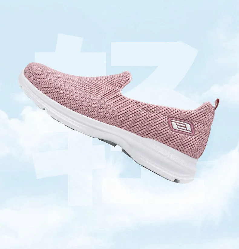 Classic Minimalist Lightweight Slip-On Sneakers with Label Detailing