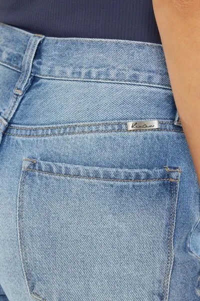 Colby Kancan High Waist Chewed Up Straight Mom Jeans