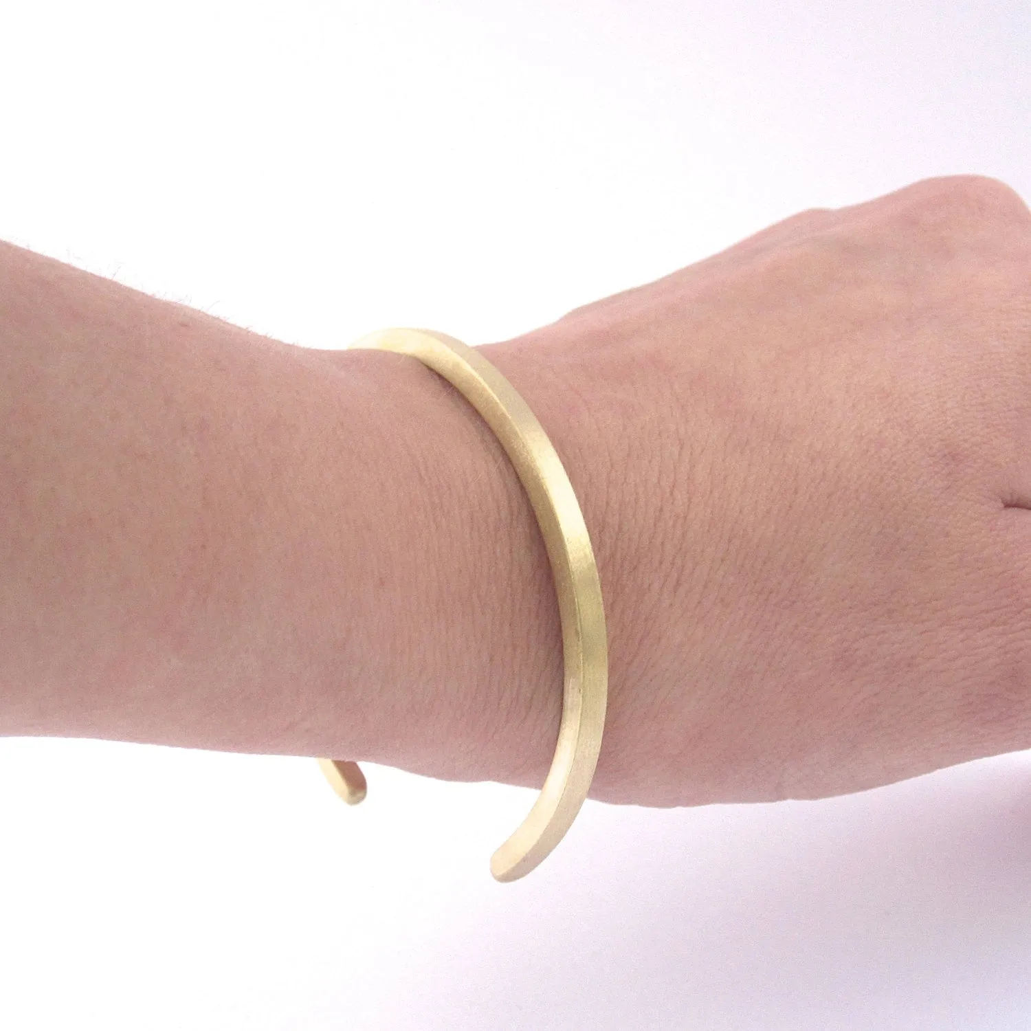 Contemporary Stylish Hand-Made Thick Square Bangle Cuff Bracelet - 0174