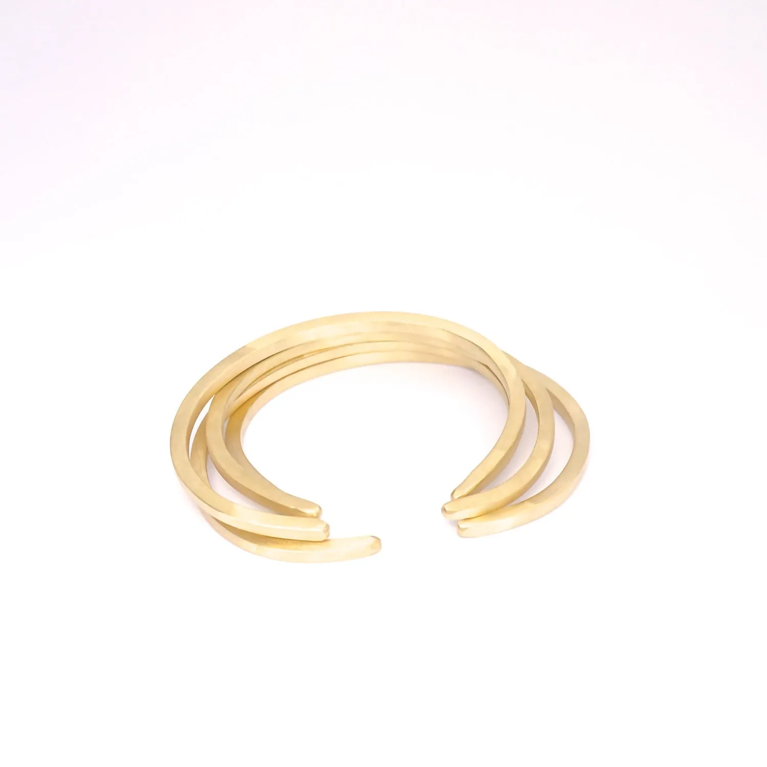 Contemporary Stylish Hand-Made Thick Square Bangle Cuff Bracelet - 0174