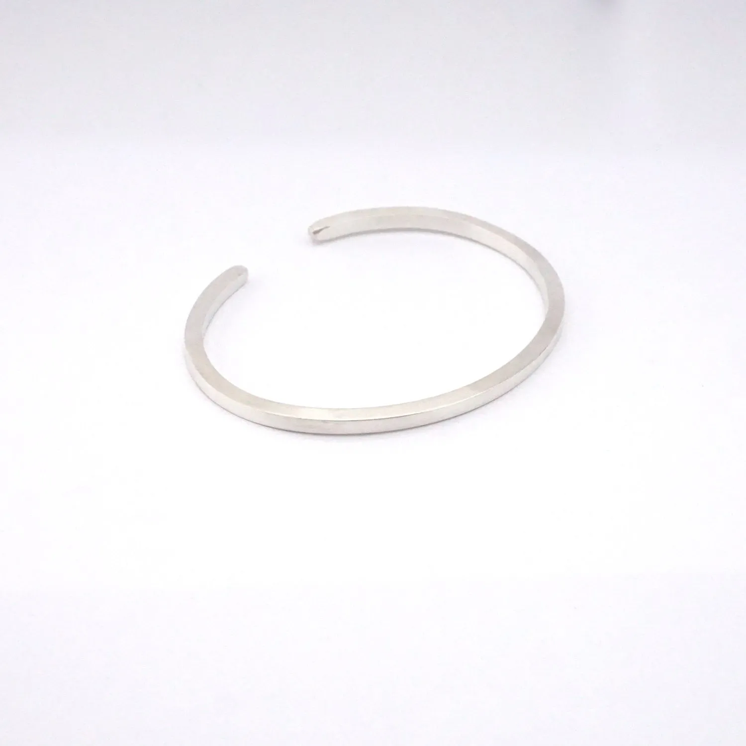 Contemporary Stylish Hand-Made Thick Square Bangle Cuff Bracelet - 0174