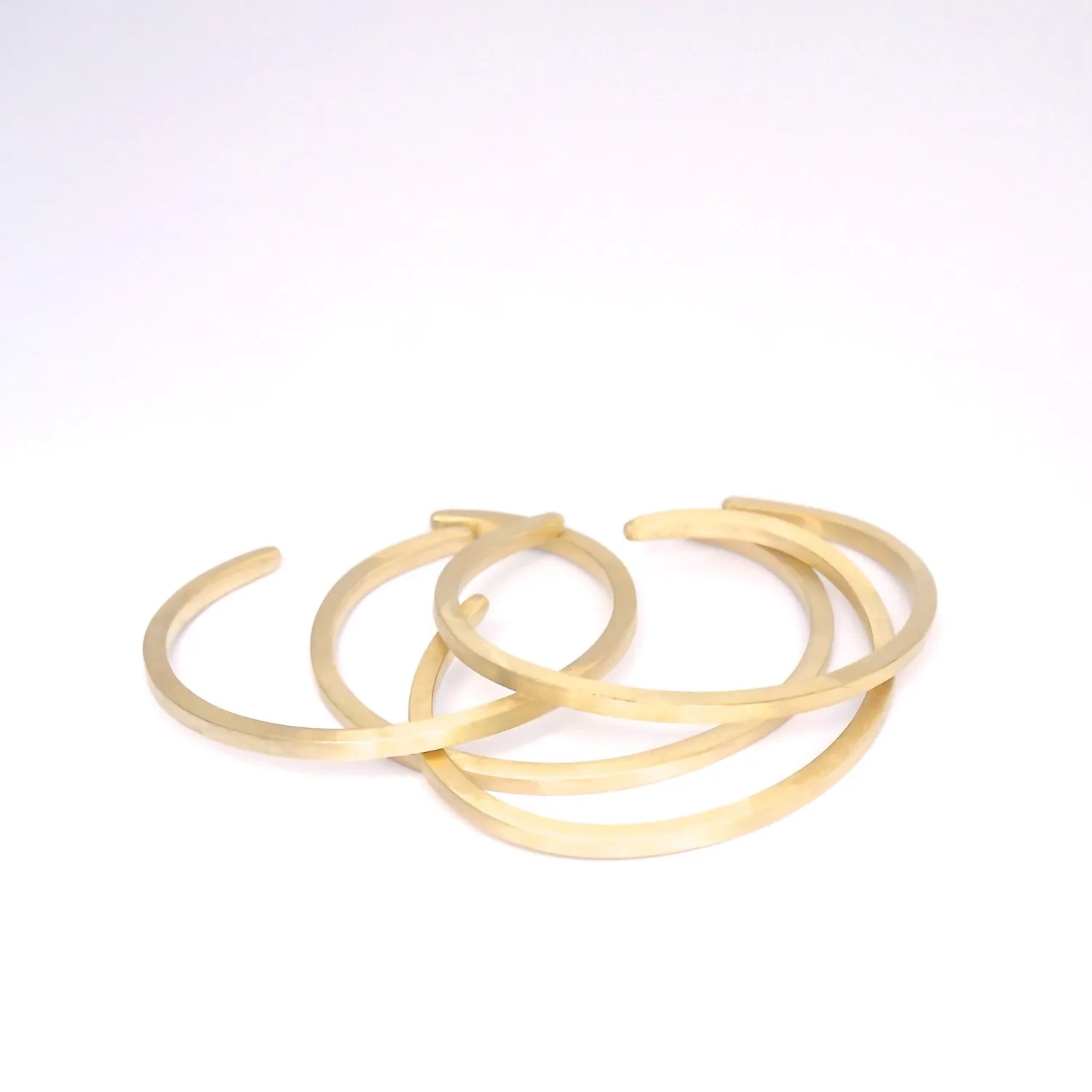 Contemporary Stylish Hand-Made Thick Square Bangle Cuff Bracelet - 0174