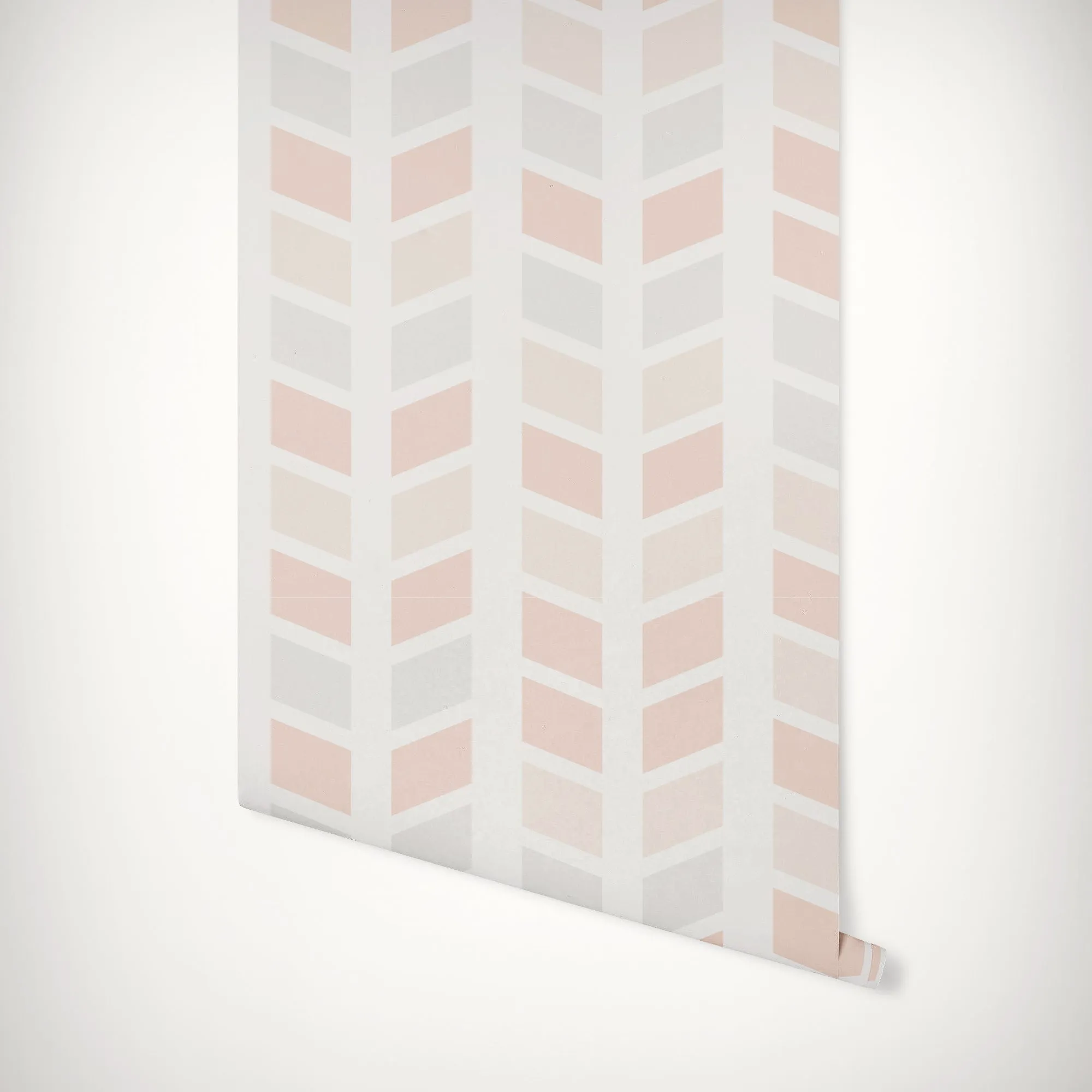 Coral Chevrons Self Adhesive Wallpaper