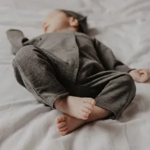 Coyle Organic Cotton Baby Romper (Dark Grey)