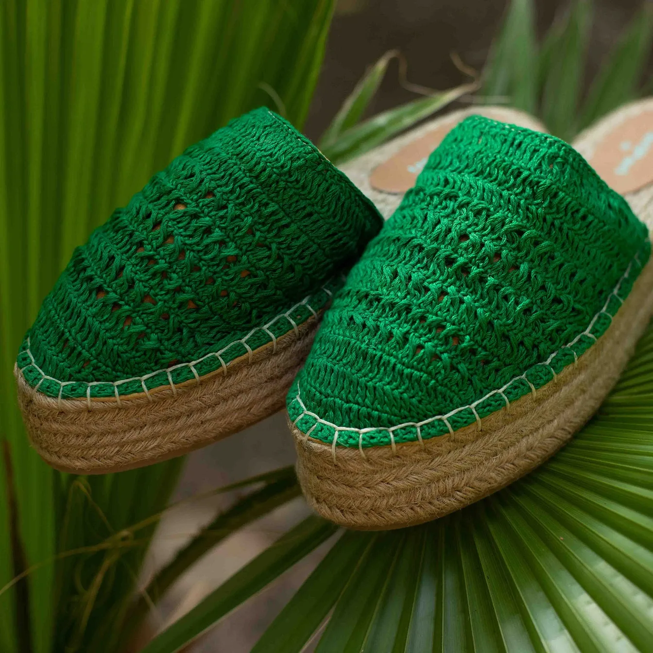 Croshia Green Espadrilles Platform