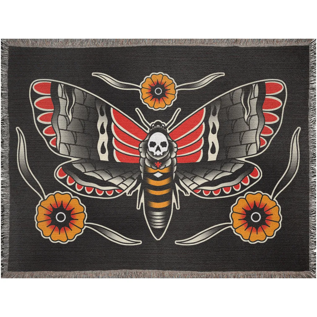 Deathmoth Woven Blanket