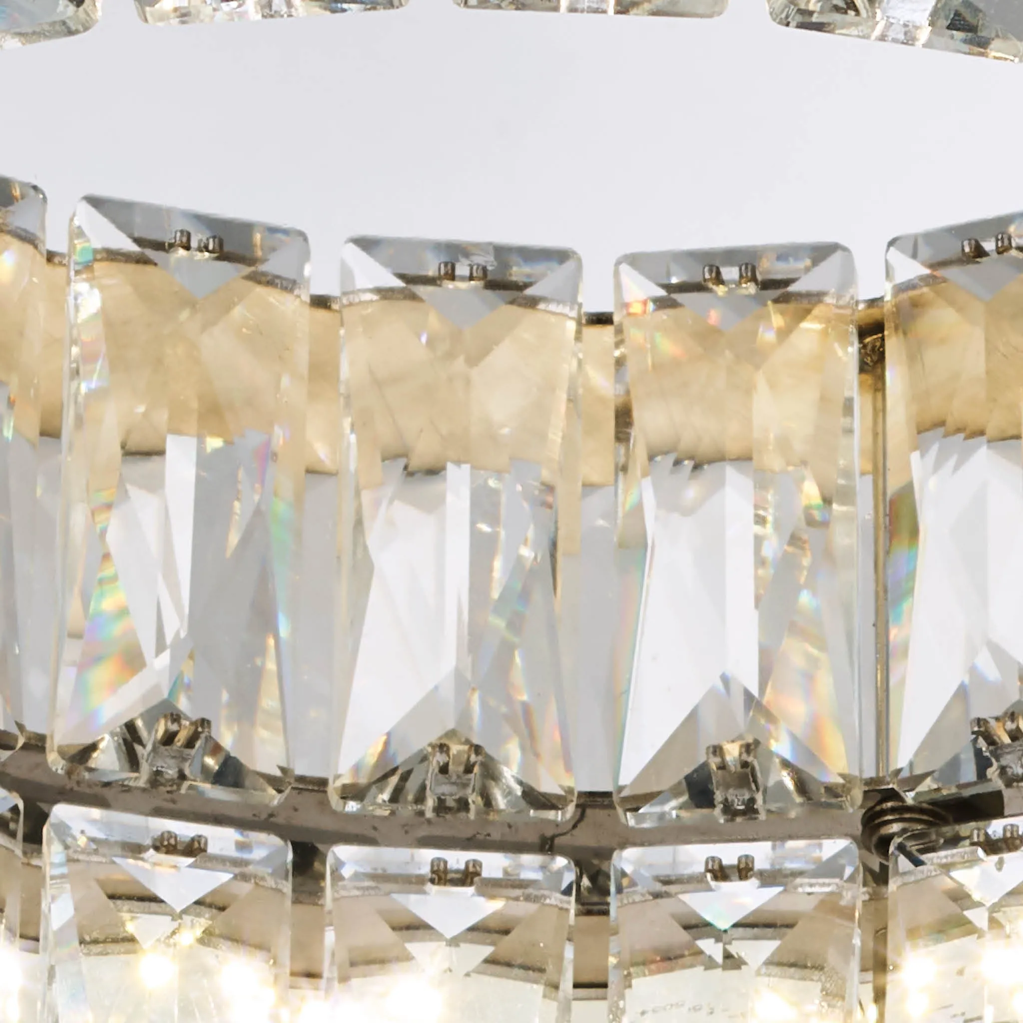 Denver Crystal Intergrated Flush LED 38Cm Ceiling Light