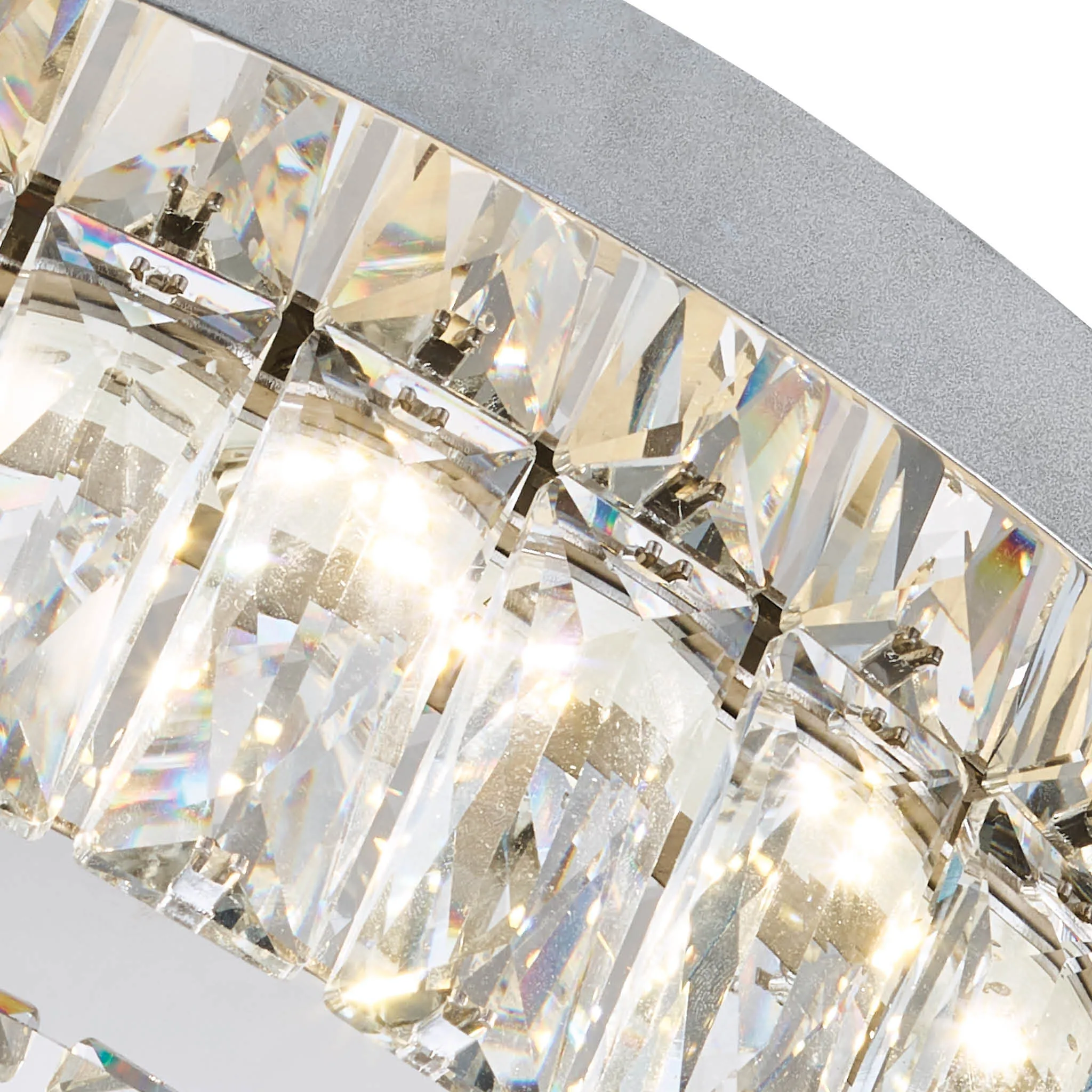 Denver Crystal Intergrated Flush LED 38Cm Ceiling Light