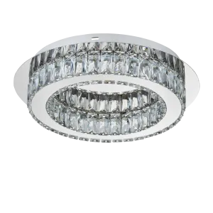 Denver Crystal Intergrated Flush LED 38Cm Ceiling Light