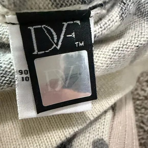 Diane Von Furstenberg Black and White Patterned Cardigan