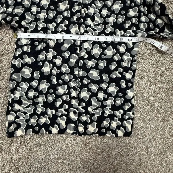 Diane Von Furstenberg Black and White Patterned Cardigan