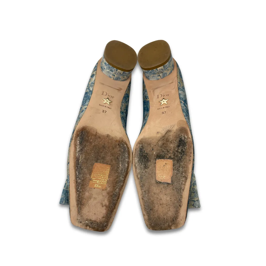 Dior Jacquard Buckle Pumps - Size 37
