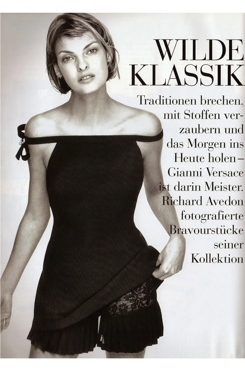 Documented 1994 Versace Couture Chic Little Black Dress