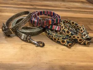 Dog Collar & Leash set Colorful Patterns & styles