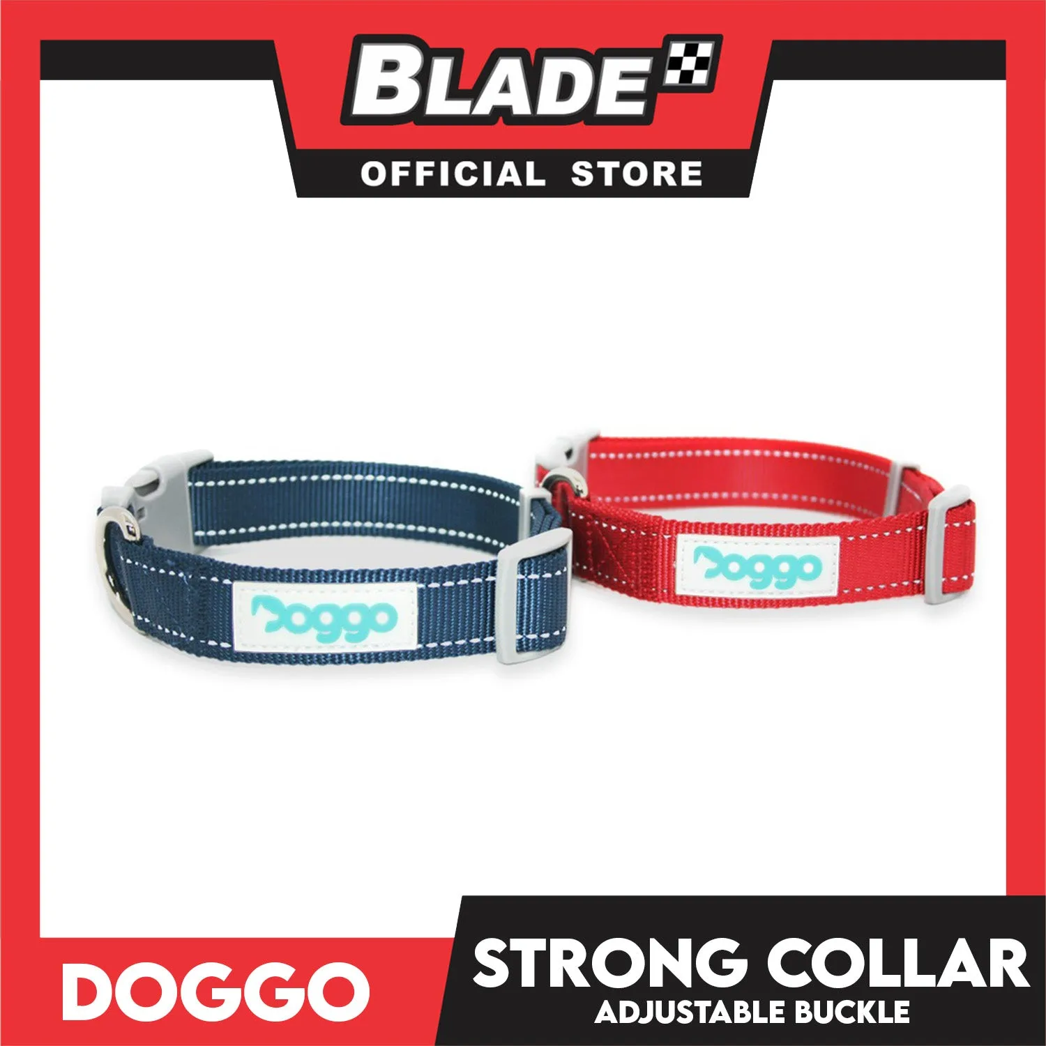 Doggo Strong Collar Small Size (Red) Soft And Durable Collar for Your Dog