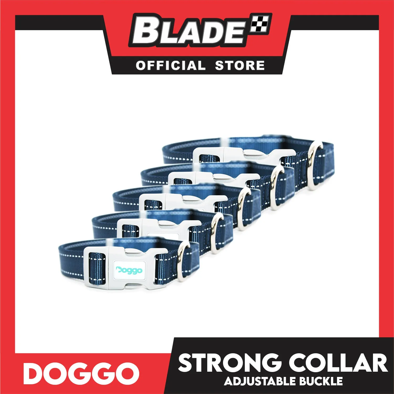 Doggo Strong Collar XXL Size (Blue) Soft And Durable Collar for Your Dog