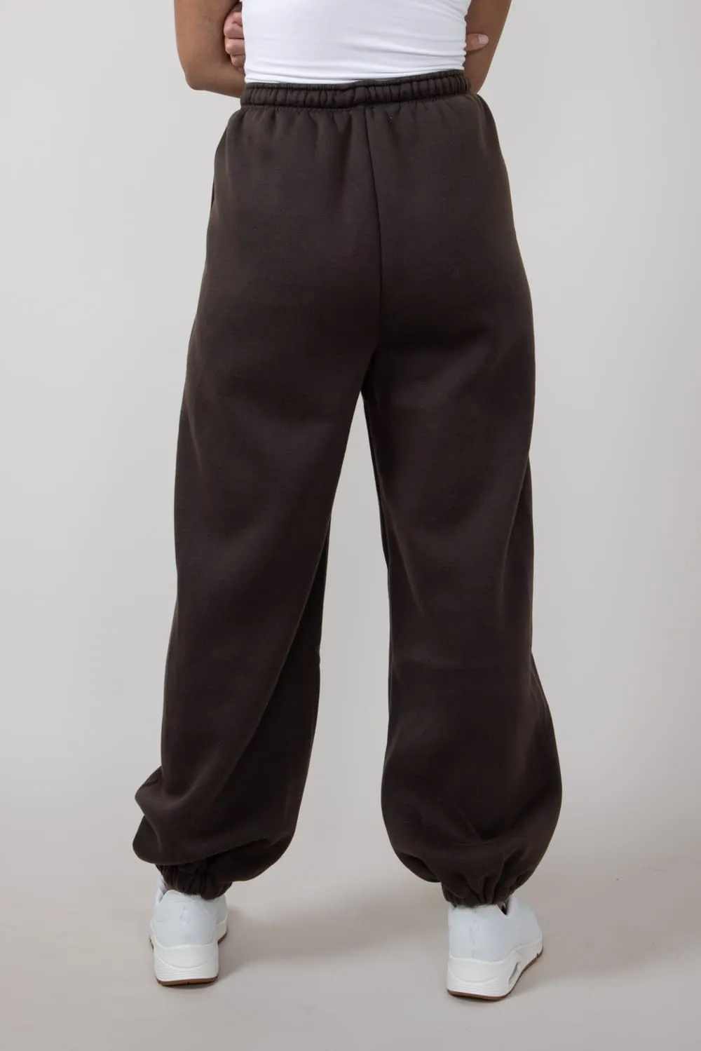 Drawstring Super Soft Sweatpants for Women in Charcoal Brown | HF24F064-CHARCOAL