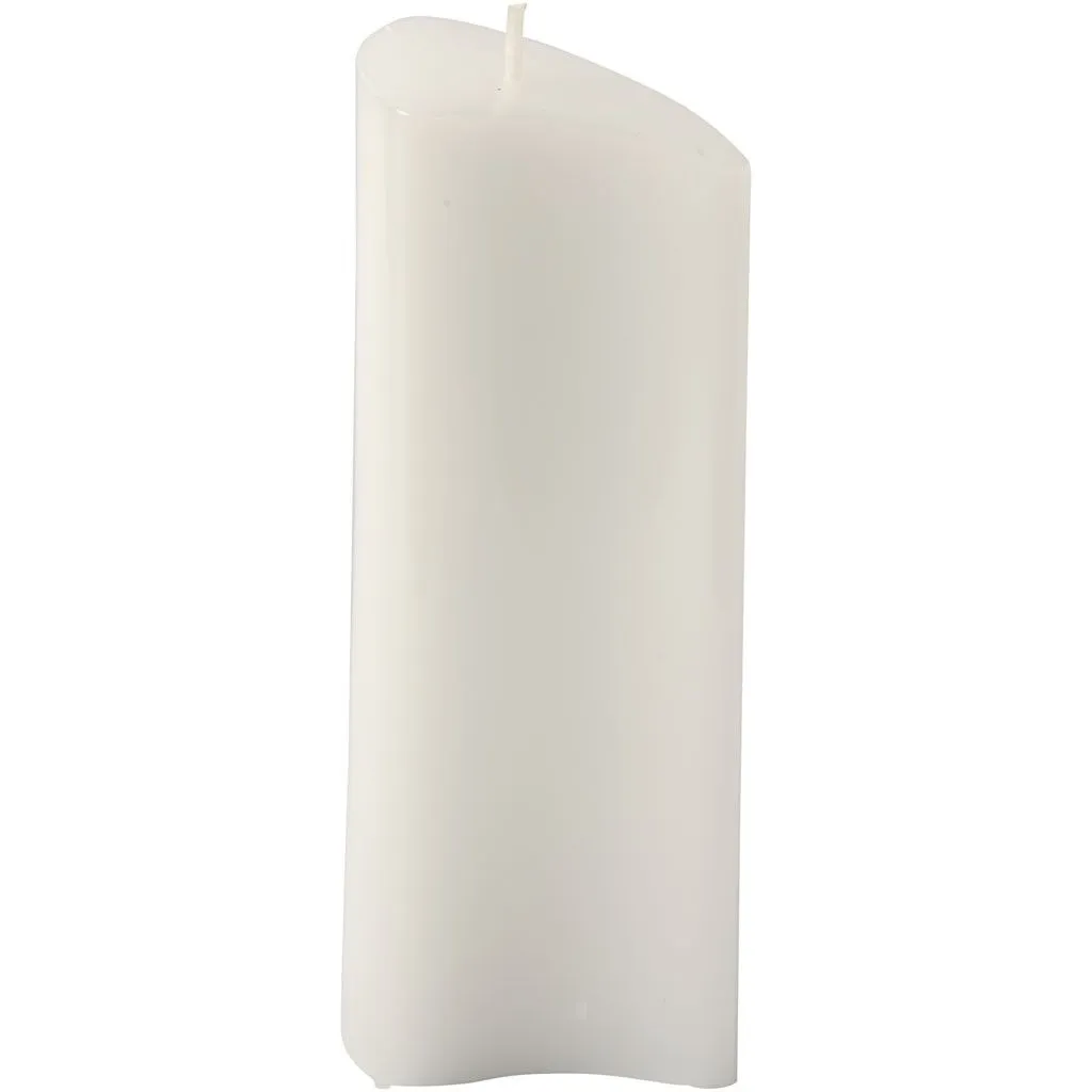 Durable Plastic Candle Mould Size 220 x 57 mm Wick Size 18 - Wave