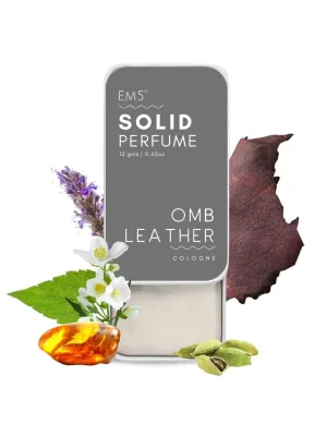 EM5™ Omb Leather | Solid Perfume for Men & Women | Alcohol Free Strong lasting fragrance | Leather Animalic Earthy | Goodness of Beeswax   Shea Butter