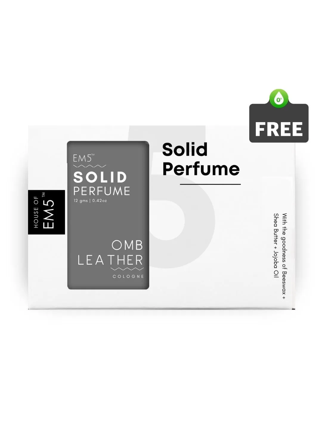 EM5™ Omb Leather | Solid Perfume for Men & Women | Alcohol Free Strong lasting fragrance | Leather Animalic Earthy | Goodness of Beeswax   Shea Butter