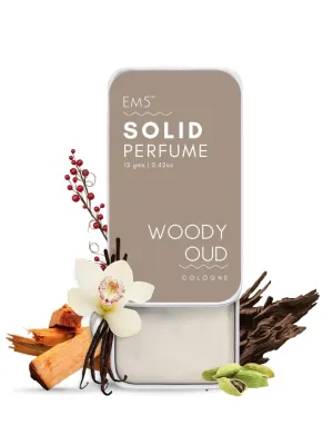 EM5™ Woody Oud | Solid Perfume for Men & Women | Alcohol Free | Woody Oud Spicy | With the Goodness of Beeswax   Shea Butter