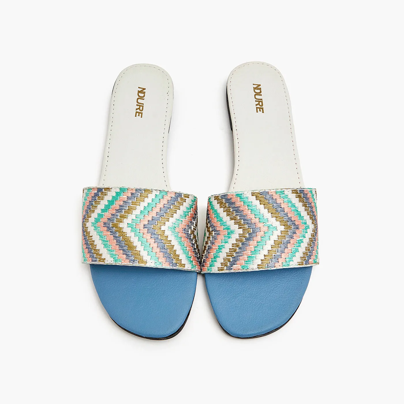 Embroidered Slides