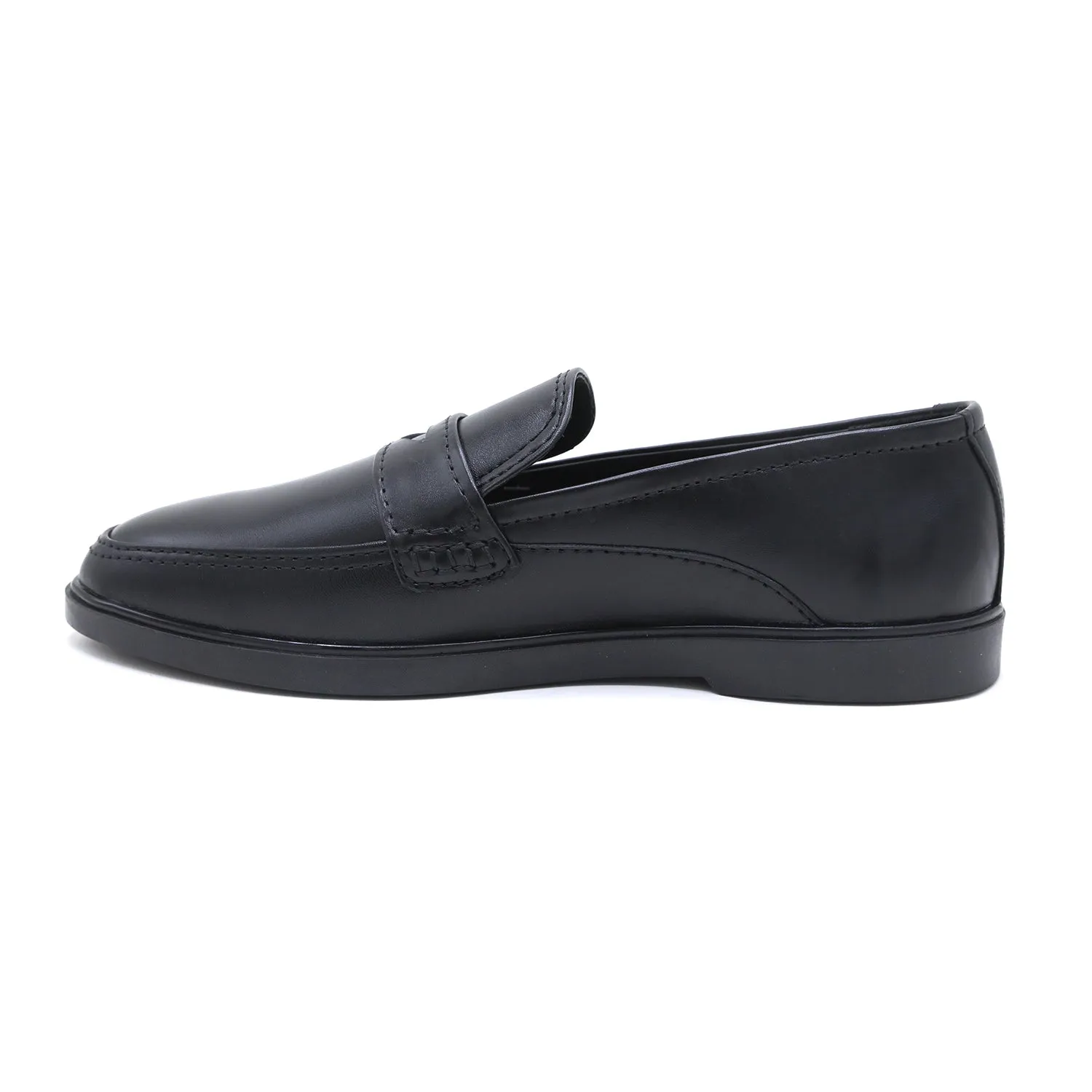 Eminent Men's Black Calf Leather Causal Loafers