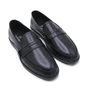 Eminent Men's Black Calf Leather Causal Loafers