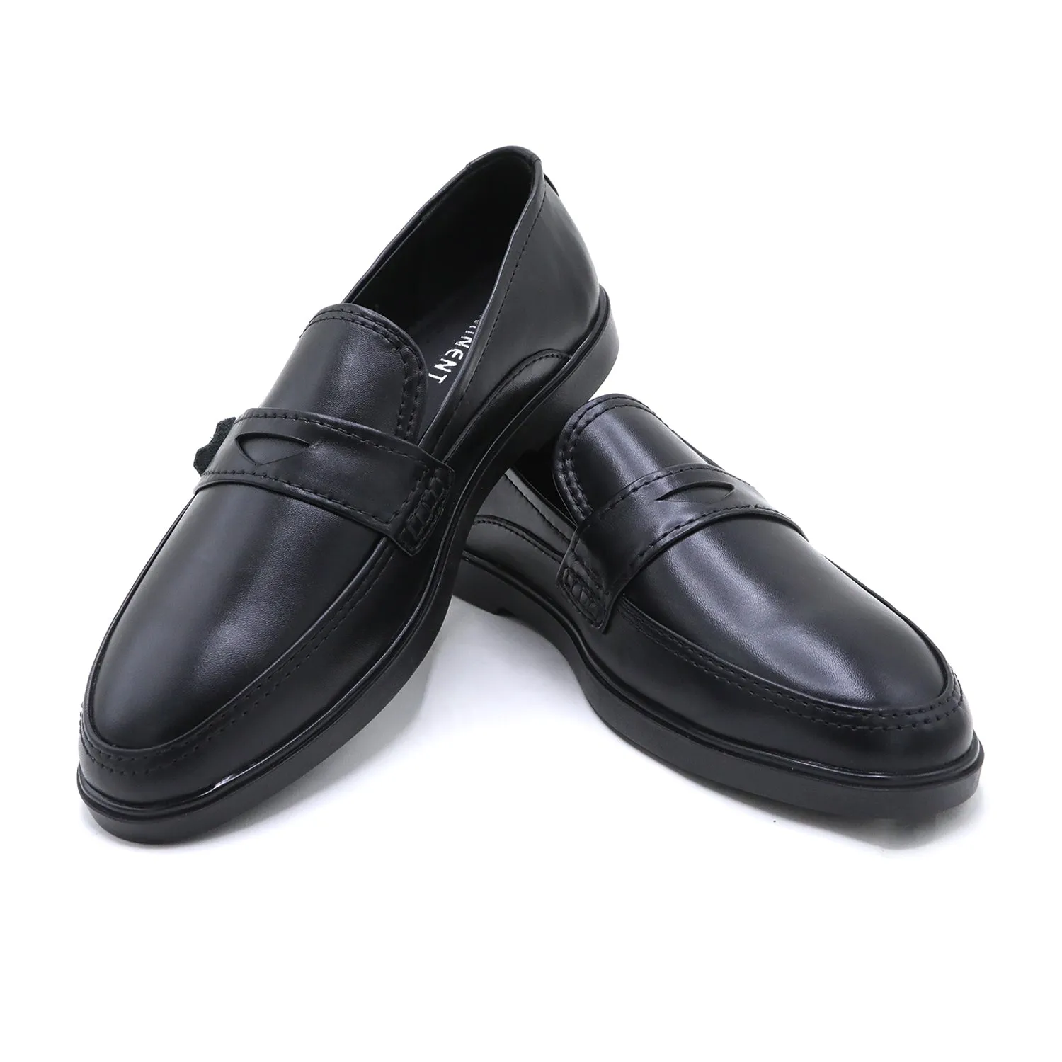 Eminent Men's Black Calf Leather Causal Loafers