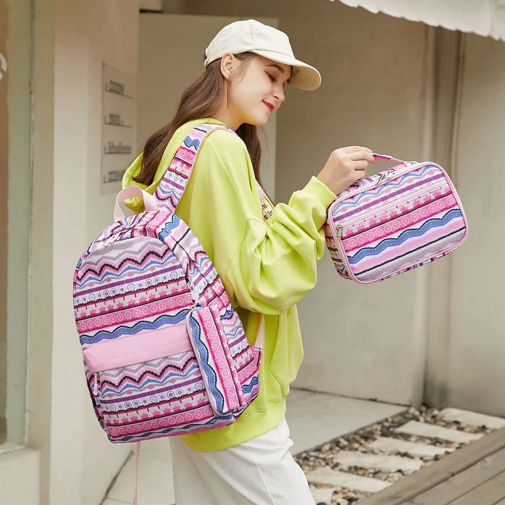 Ethnic Style Oxford Bookbag Durable Backpack for Girls Top Level