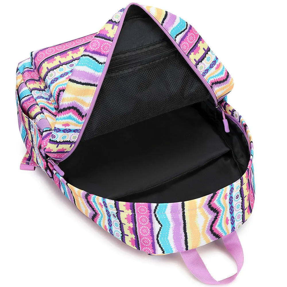 Ethnic Style Oxford Bookbag Durable Backpack for Girls Top Level