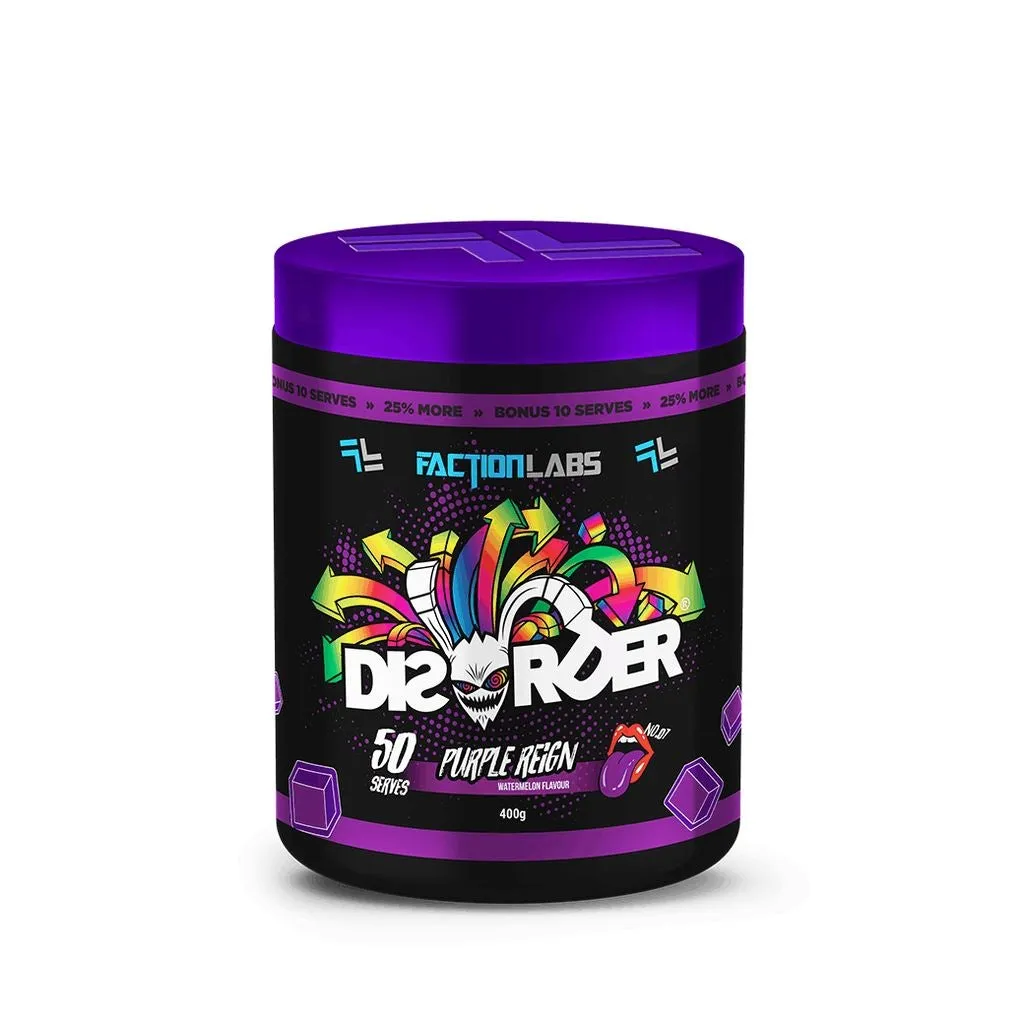 Faction Labs Disorder High Stim Pre-Workout | 50 Serves