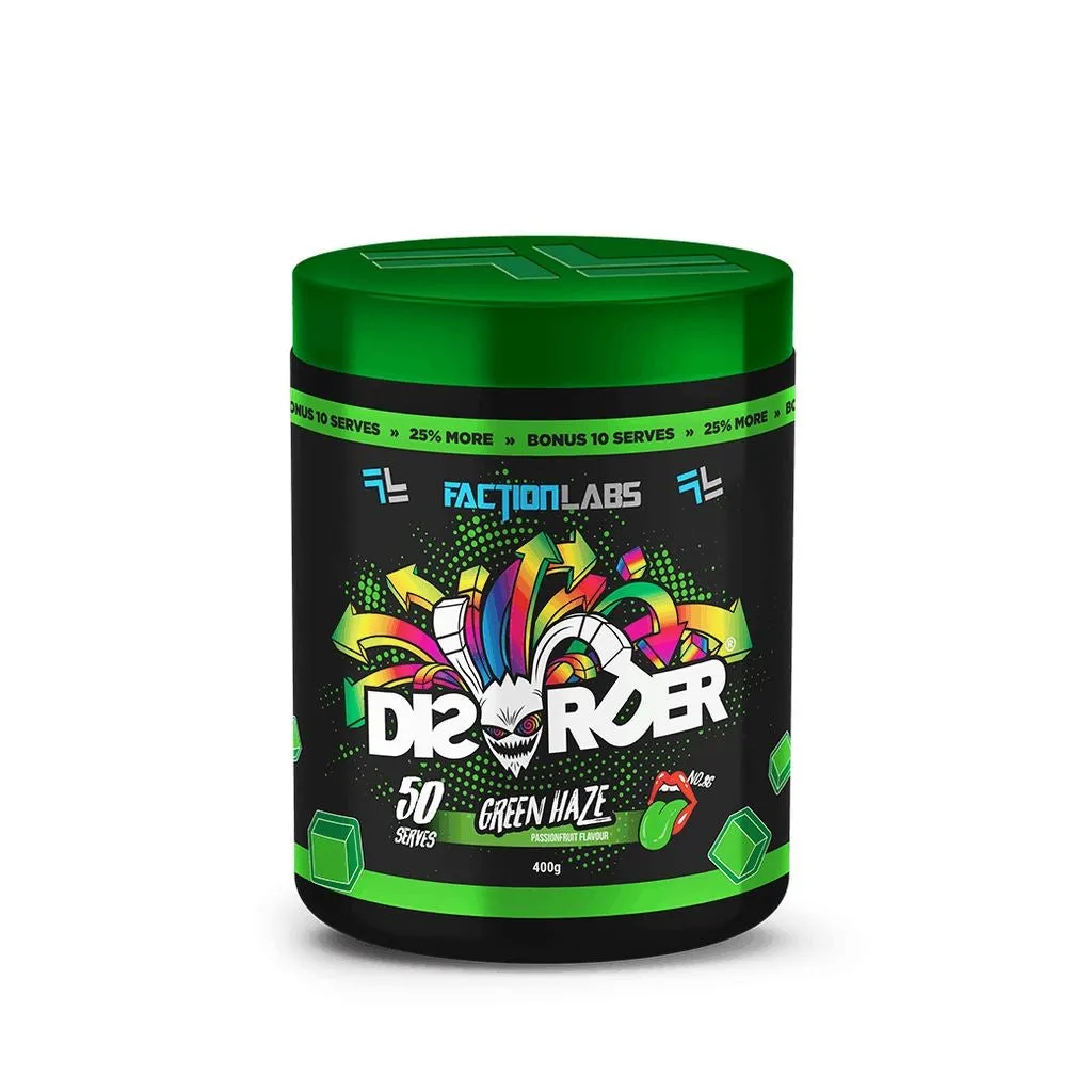 Faction Labs Disorder High Stim Pre-Workout | 50 Serves