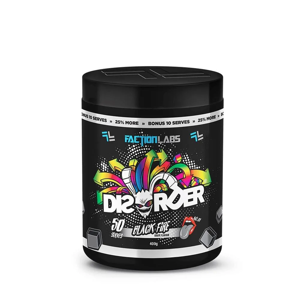 Faction Labs Disorder High Stim Pre-Workout | 50 Serves