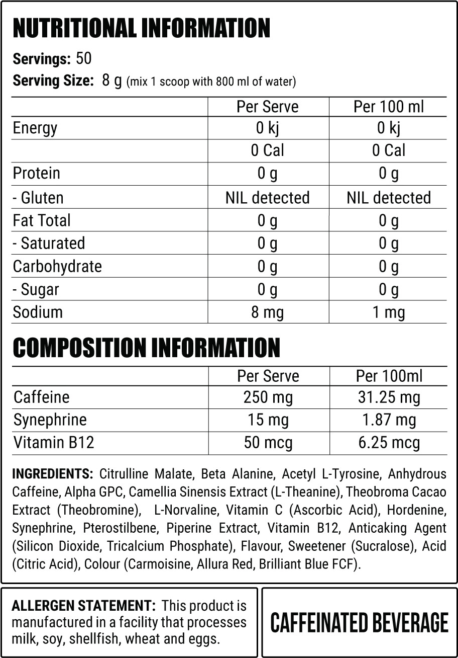 Faction Labs Disorder High Stim Pre-Workout | 50 Serves