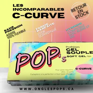 Flex Gel C-Curve Nail Tips - Ensemble de 12 tailles