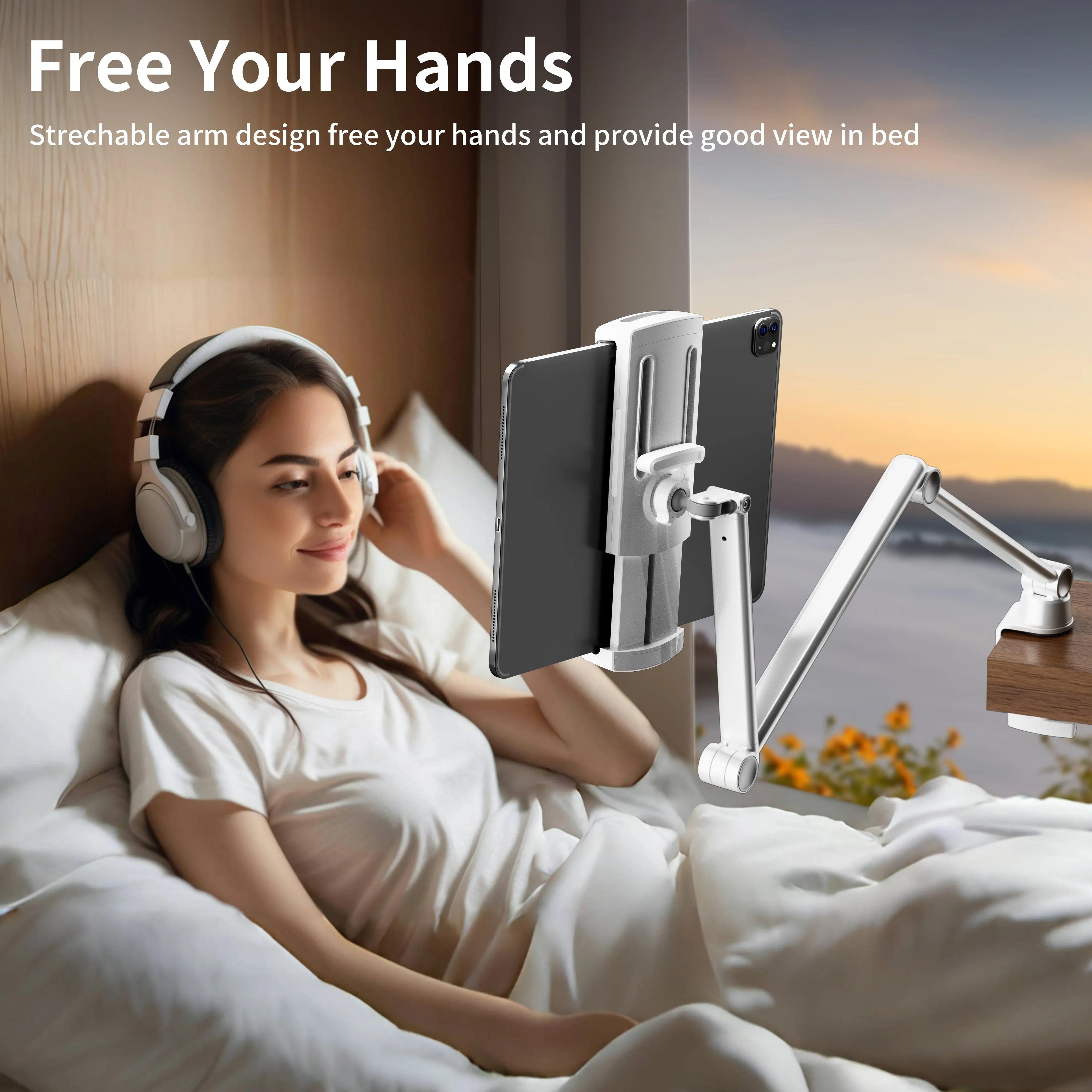 Flexible Arm Clip Tablet Phone Mount