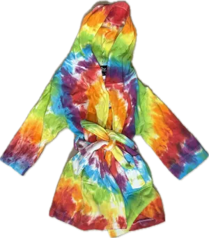 Flowers By Zoe- Multi Tiedye Swirl Bath Robe