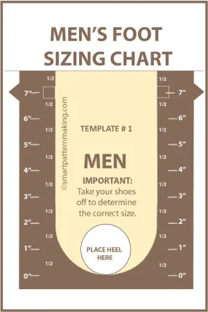 Foot Sizing Chart for Men, Women, infants, Toddlers, Preschool and Grade School Shoe Size Chart, Template, PDF Download