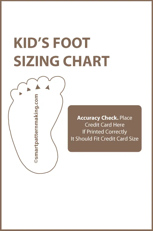 Foot Sizing Chart for Men, Women, infants, Toddlers, Preschool and Grade School Shoe Size Chart, Template, PDF Download