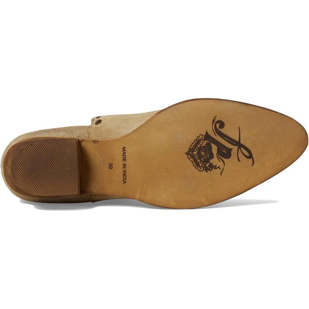 Free People Boots Studded Charm Camel Suede Booties