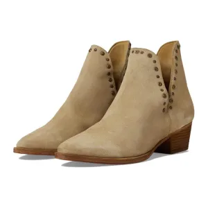 Free People Boots Studded Charm Camel Suede Booties