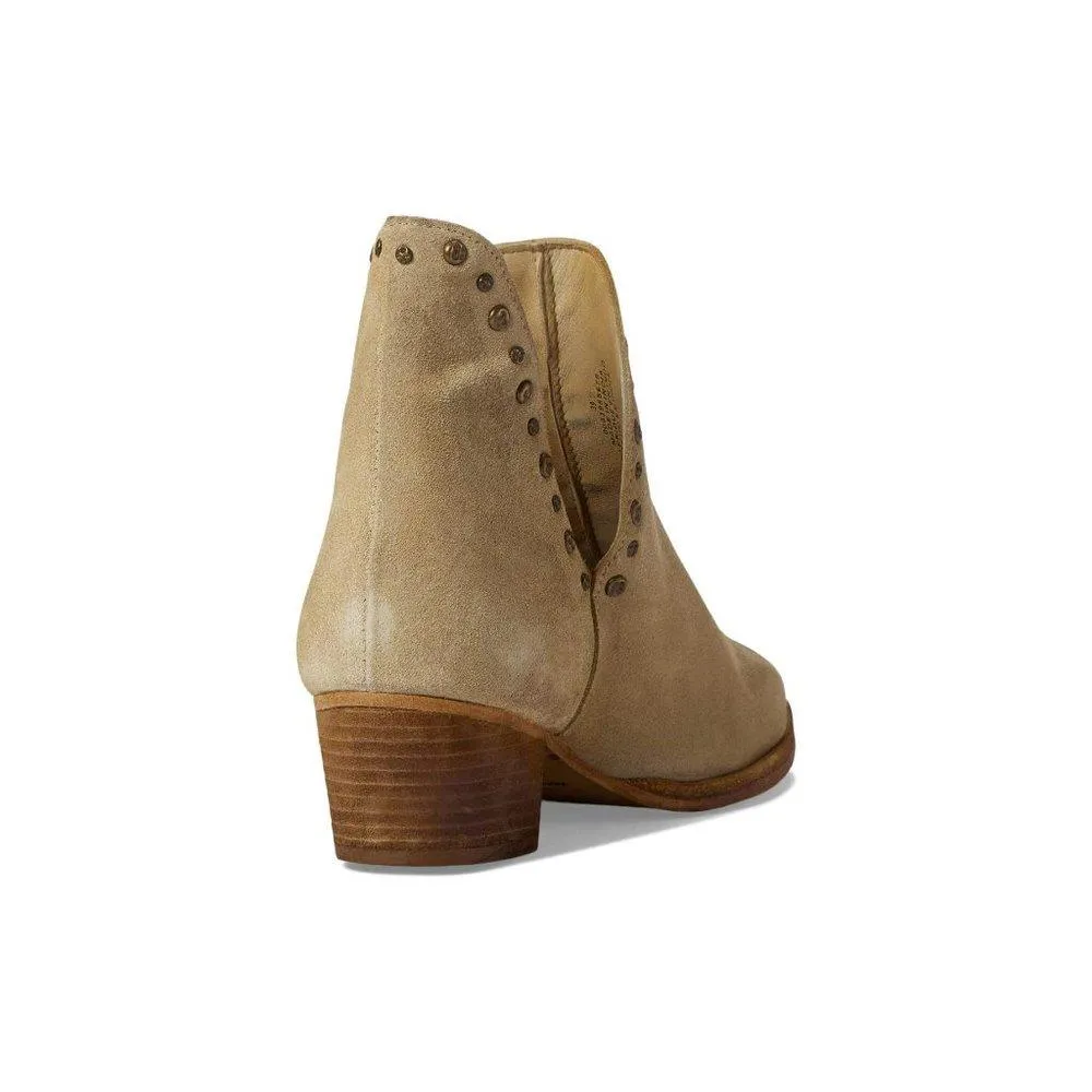 Free People Boots Studded Charm Camel Suede Booties